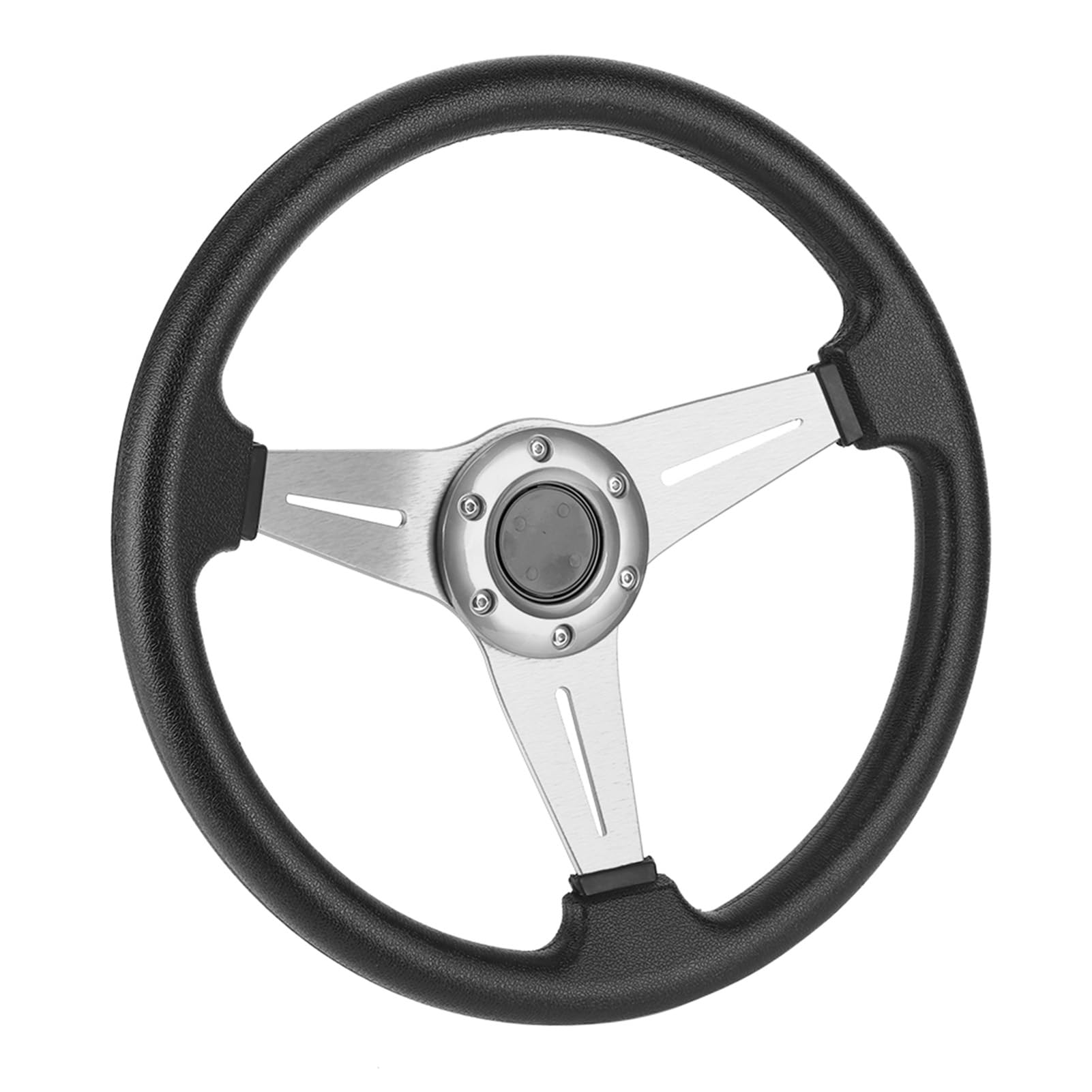 Leicht, Drifting Lenkrad, Feines Verarbeitung Upgrade aus PU -Material, Kompatibel mit den Meisten Fahrzeugen, mit Angemessener Größe und Leichtgewicht, für (SILVER) von BAFOVY