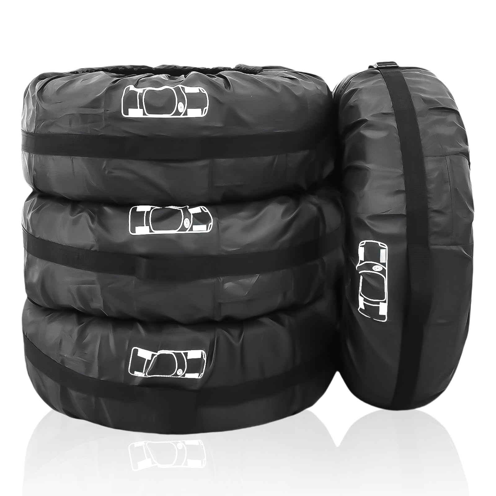 4 Stück Reifentaschen Set,19-23 Zoll Reifentasche, Waterproof Reifensack, Reifenschutzhülle, Reifenhülle, Reifen Tüten, Reifenabdeckung, Reserveradabdeckung für Sauberer Transport und Lagerung 4 Stück Reifentaschen Set,19-23 Zoll Reifentasche, Waterproof Reifensack, Reifenschutzhülle, Reifenhülle, Reifen Tüten, Reifenabdeckung, Reserveradabdeckung für Sauberer Transport und Lagerung von BAIFULAI