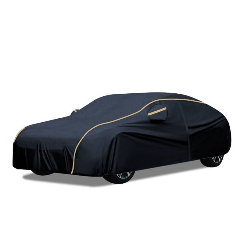 Autoabdeckung Für Chevro-let Corvette C8 2020- Coupe- Cabriolet| UV- Schnee- Und Frostschutz Mit Reißverschluss | Reflektorstreifen Für Außenbereich + Garage(Black) von BAIRU