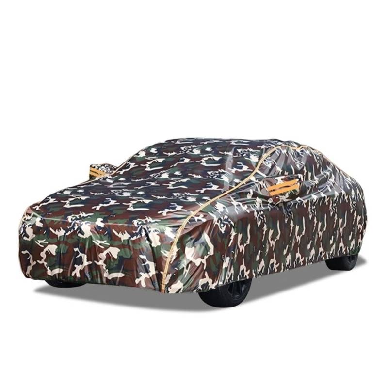 Autoabdeckung Für Seat Ibiza ST 2017-2021| UV- Schnee- Und Frostschutz Mit Reißverschluss | Reflektorstreifen Für Außenbereich + Garage(Camouflage) von BAIRU