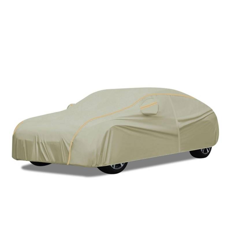 Autoabdeckung Für Triumph TR 4A Convertible(1965-1967)| Wasserdicht | UV- Schnee- Und Frostschutz Mit Reißverschluss | Reflektorstreifen Für Außenbereich + Garage(Khaki) von BAIRU