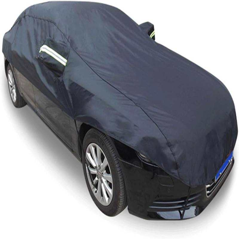 Halbgarage Für Seat Leon(1999-2022)| Sonnen- & Staubschutz + Atmungsaktiv | Windschutzscheiben-Abdeckung Mit Reflektierendem Sicherheitsrand(Black) von BAIRU