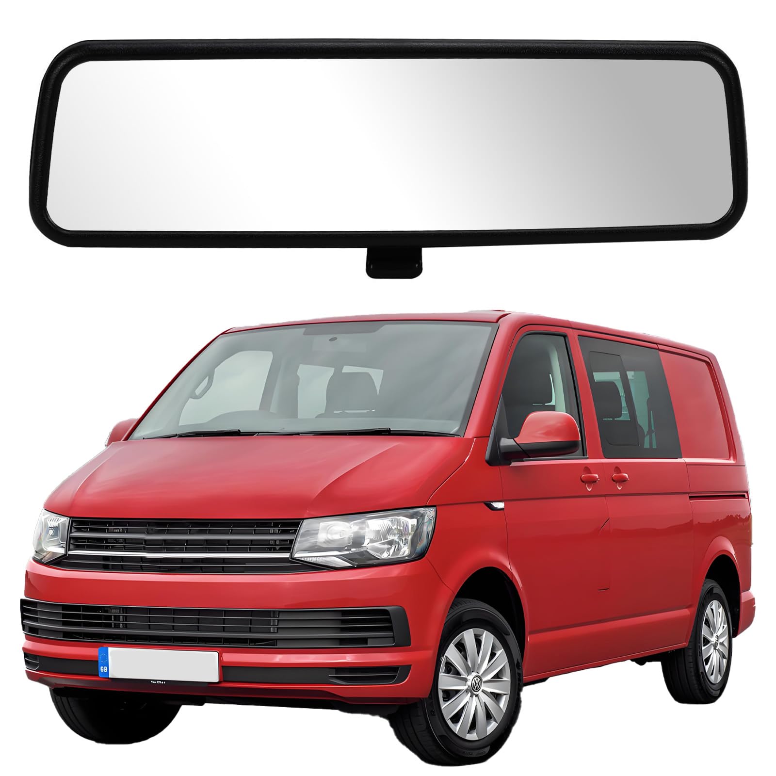 Auto Innenspiegel Ersatz für VW T5/T6/T6.1/T7 2003-2024/Caddy 2003-2024, Blendschutz Auto Panorama Rückspiegel Large Vision Weitwinkel Spiegel, Blendschutz Innenrückspiegel für Auto Auto Innenspiegel Ersatz für VW T5/T6/T6.1/T7 2003-2024/Caddy 2003-2024, Blendschutz Auto Panorama Rückspiegel Large Vision Weitwinkel Spiegel, Blendschutz Innenrückspiegel für Auto von BAKENLON