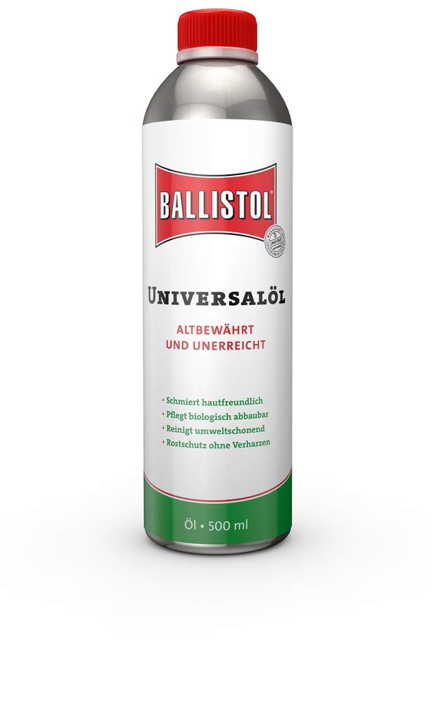 BALLISTOL 21150 Universalöl - Rostschutz, Schmieröl, Pflegemittel und Reinigungsmittel - 500 ml Flasche, Transparent von BALLISTOL