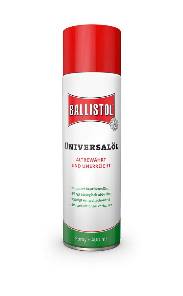 BALLISTOL 21810 Universalöl - Rostschutz, Schmieröl, Pflegemittel und Reinigungsmittel - 400 ml Spray von BALLISTOL