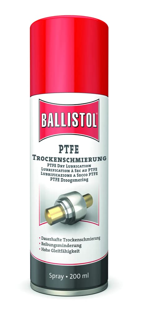 6x PTFE Trockenschmierung farblos/weißlich n.dem Trocknen 200ml Spraydose BALLISTOL von BALLISTOL