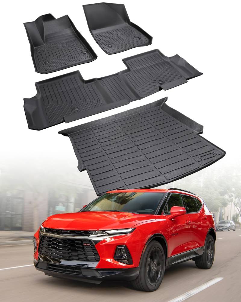 BAMACAR Für Chevrolet Chevy Blazer Fußmatten 2023 2022 2021 2020 2019 Allwetter Chevy Blazer Fußmatten 2019-2023 Chevrolet Chevy Blazer Zubehör 2023 von BAMACAR