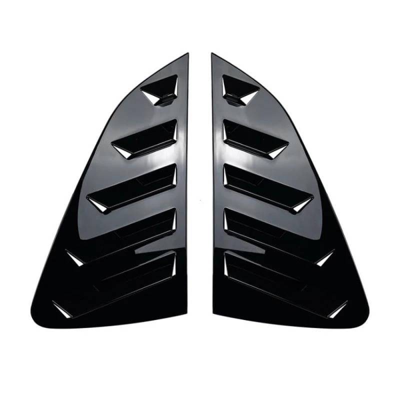 Automobilindustrie Für Polo Mk6 GTI TGI TSI MPI 2017-2023 Auto Heckscheibe Shutter Cover Trim Heckscheibe Dreieck Fenster Schatten Spoiler Bodykits(Glossy Black) von BANBE
