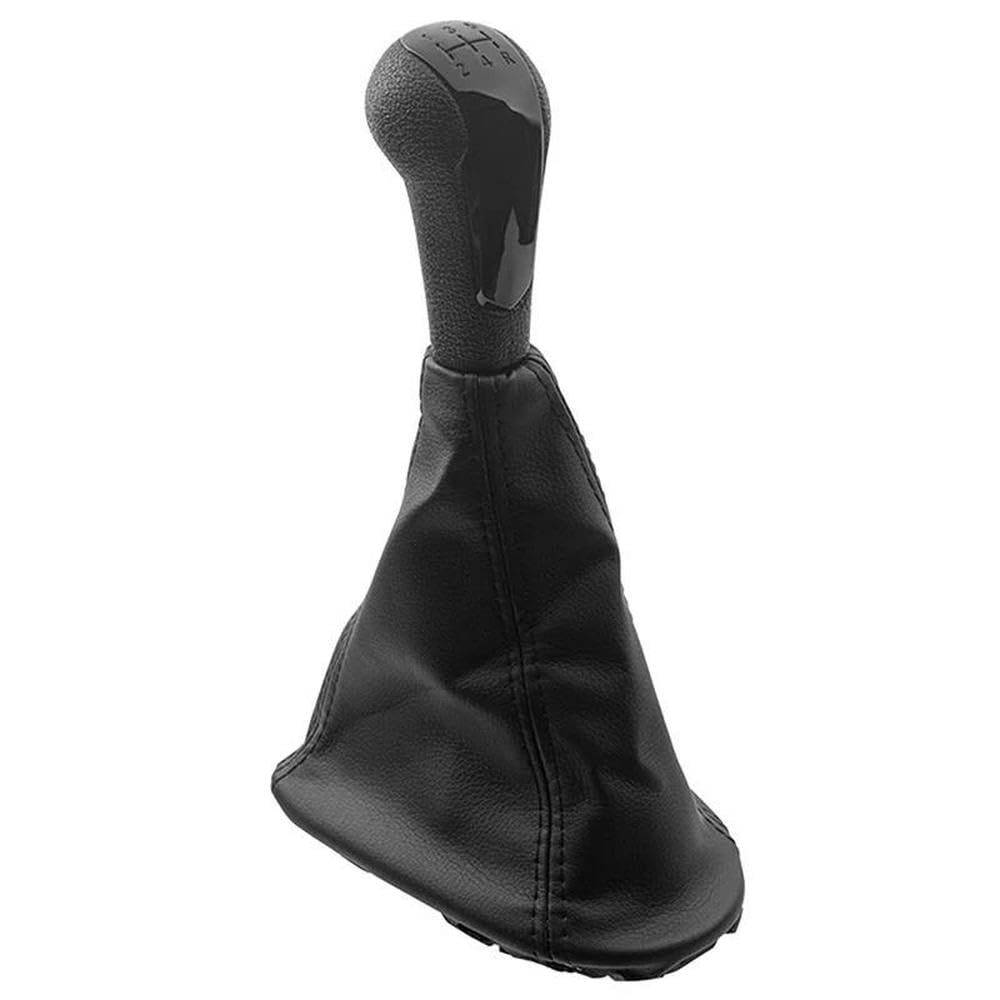 Autoteile 5-Gang-Schaltgetriebe-Schaltknauf Mit Schalthebelmanschette Für Chevrolet Für Holden Barina Spark M300 2011-2015(Black) von BANBE