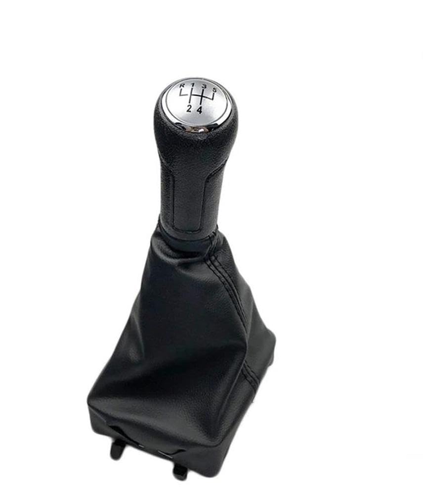 Autoteile 5-Gang-Schaltknauf Für Polo 9N 9N2 2002–2009 Auto-Schaltgetriebe Schalthebelmanschette Leder-Kofferraumabdeckung Ersatz(A 5 Speed) von BANBE
