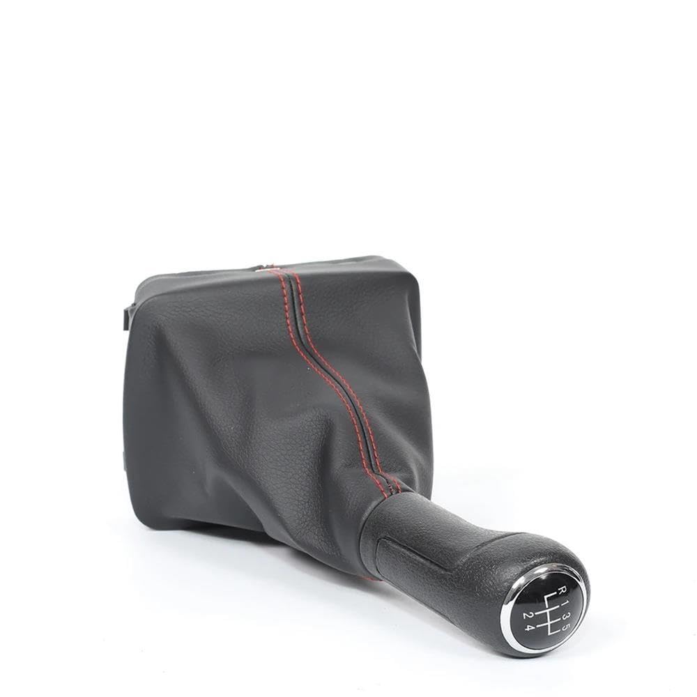 Autoteile 5-Gang-Schaltknauf Für Polo 9N 9N2 2002–2009 Auto-Schaltgetriebe Schalthebelmanschette Leder-Kofferraumabdeckung Ersatz(C 5 Speed) von BANBE