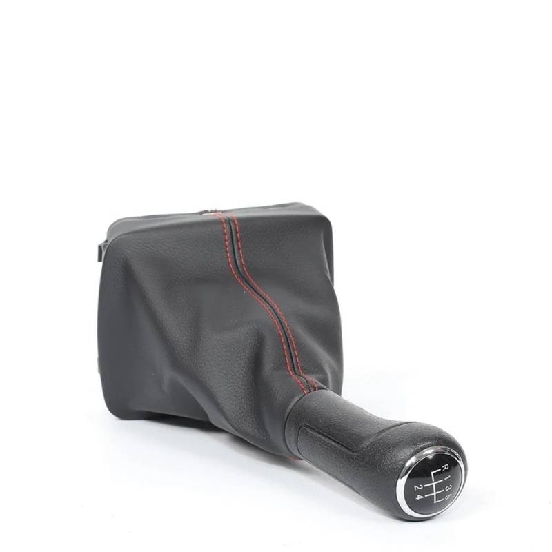 Autoteile 5-Gang-Schaltknauf Für Polo 9N 9N2 2002–2009 Auto-Schaltgetriebe Schalthebelmanschette Leder-Kofferraumabdeckung Ersatz(C 5 Speed) von BANBE