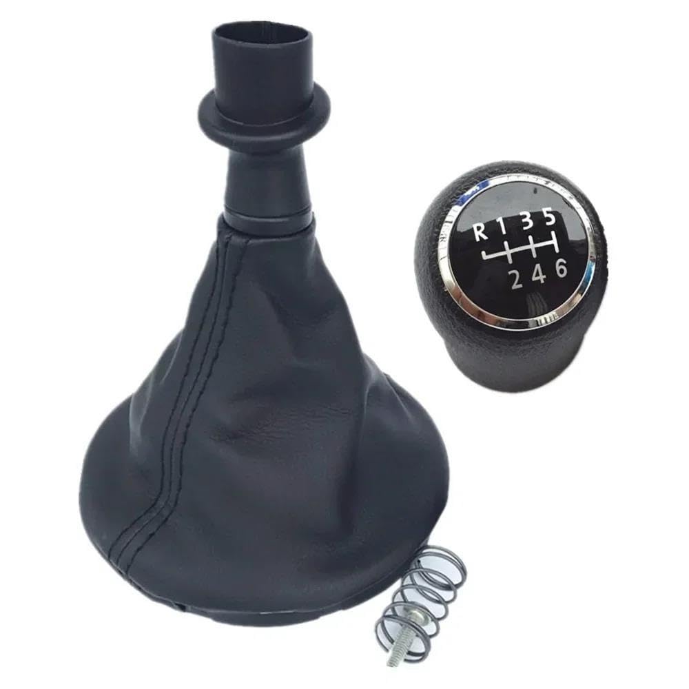 Autoteile Auto-Schaltknauf 5-Gang-Schalthebelmanschette, Kofferraumabdeckung Für Transporter T5 T5.1 T6 2003 2005-2015(Black 6 Speed) von BANBE
