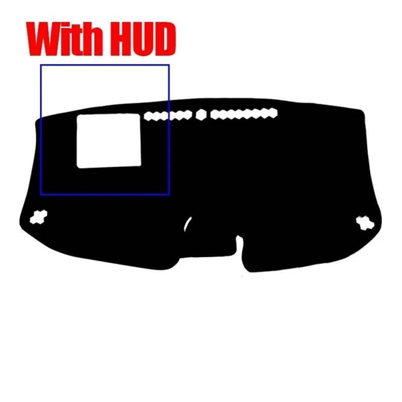 Für Geely Geometry C 2020~2022 Auto-Armaturenbrett-Sonnenschutz-Abdeckungspolster Instrumententisch Rutschfeste Matte Innenzubehör Autoteile(With HUD Black Side) von BANBE