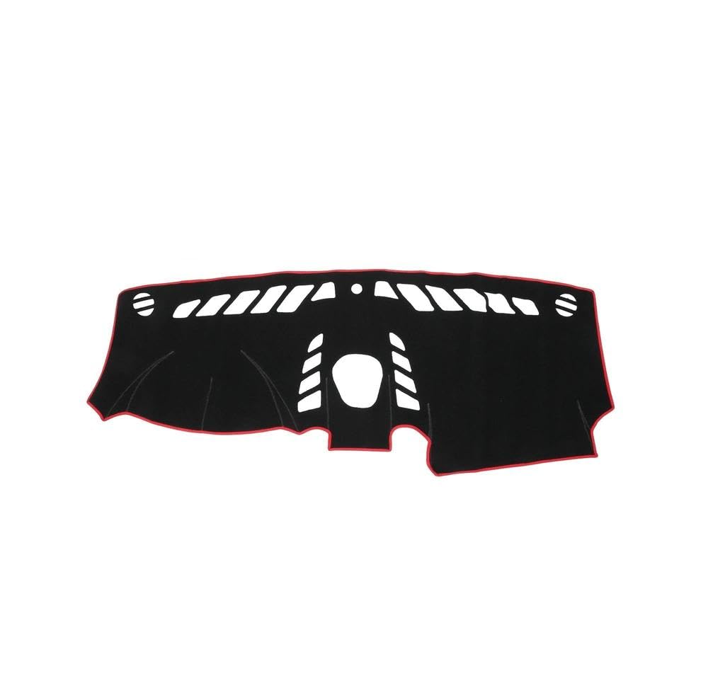 Für Porsche Cayenne 2011-2015 Polyester Armaturenbrettabdeckung Mit Hoher Konfiguration, Mittelkonsole, Rutschfeste Armaturenbrett-Teppichmatte Autoteile(Rood) von BANBE