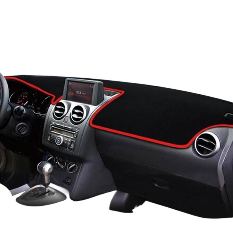 Für Qashqai J10 2008~2013 Auto Armaturenbrett Abdeckung Sonnenschutz Pad Instrumententafel Teppiche Matten Zubehör Autoteile(With GPS Red) von BANBE