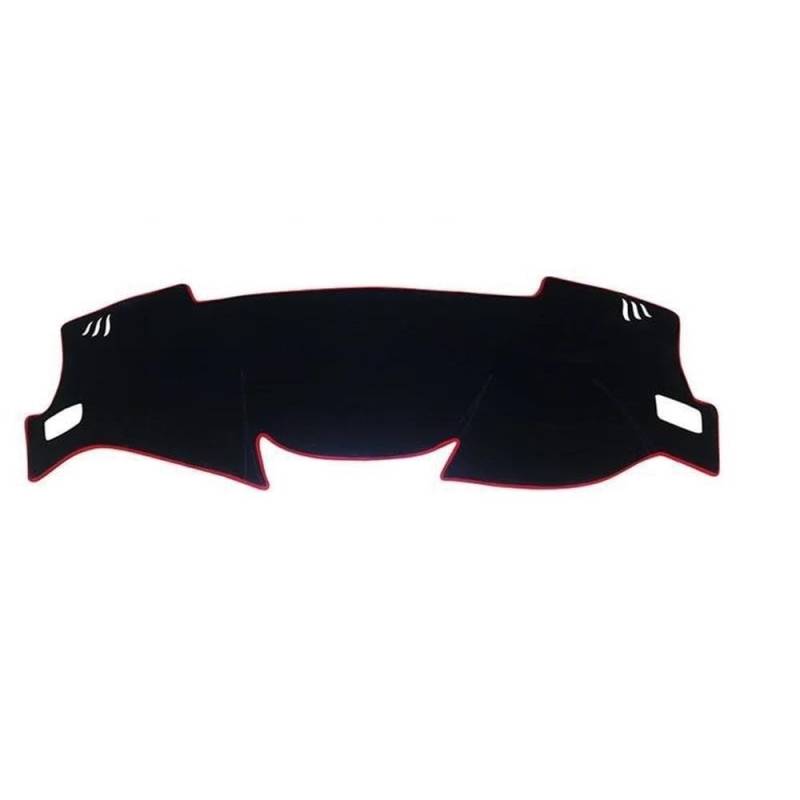 Für Qashqai J11 2014~2020 Auto Armaturenbrett Abdeckung Matte Sonnenschutz Matte Armaturenbrett Teppich Zubehör Autoteile(RHD Red Side) von BANBE