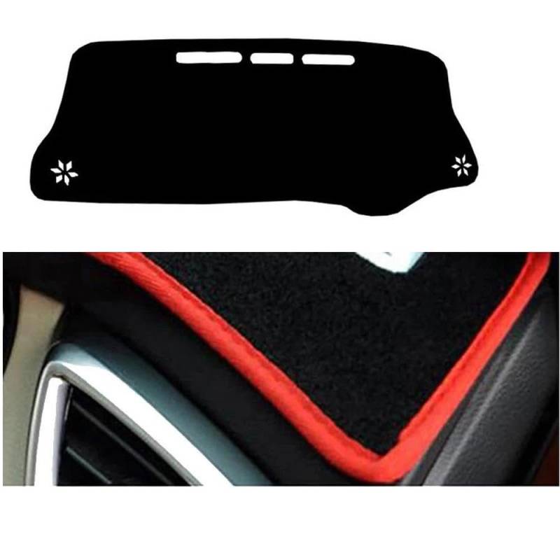 Für Toyota Vitz 2018-2020 Center Console Protector Teppich Dashmat Sonnenschutz Zubehör Auto Auto Innen Autoteile(Rood,RHD) von BANBE