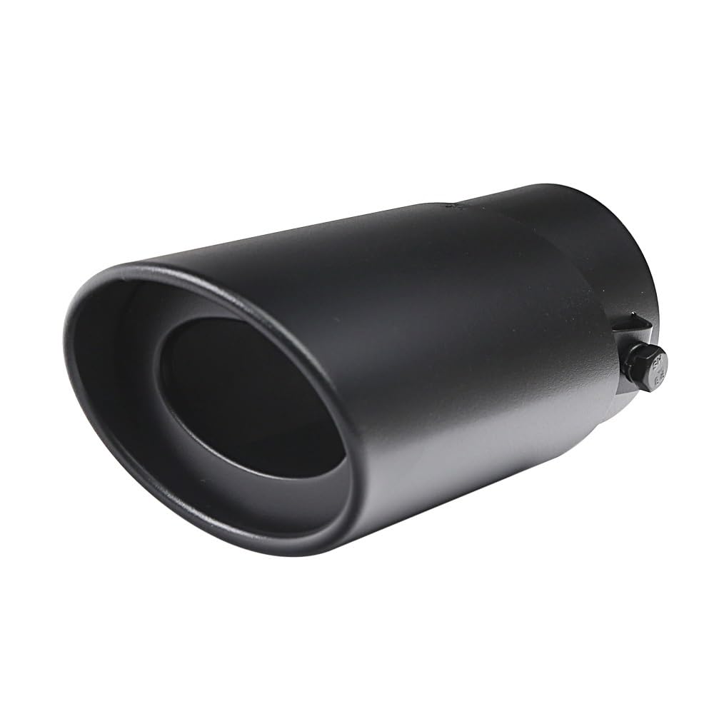 Auspuffblende,Endrohr Auspuffblende 2 stücke Edelstahl Einstellbare Auspuff Spitze 2,5 "-3,3" Universal Auto for Auspuff Modifikation & Dekoration(Black Straight) von BANGHA