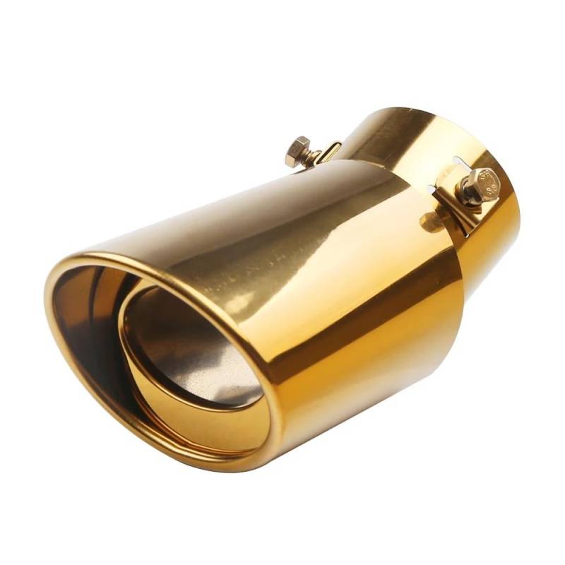 Auspuffblende,Endrohr Auspuffblende 2 stücke Edelstahl Einstellbare Auspuff Spitze 2,5 "-3,3" Universal Auto for Auspuff Modifikation & Dekoration(Golden Bending) von BANGHA