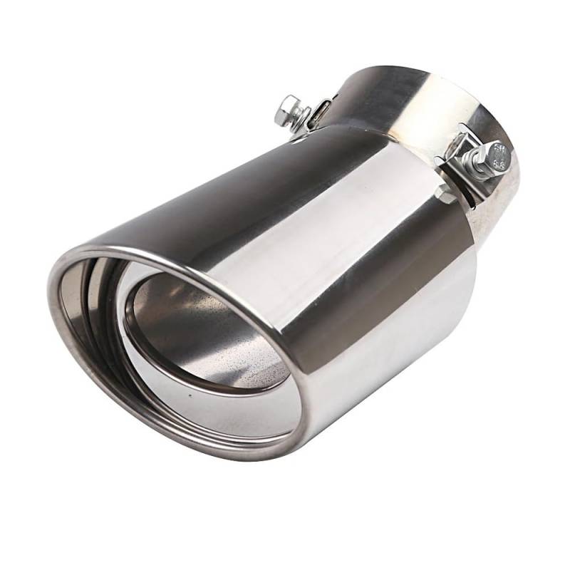 Auspuffblende,Endrohr Auspuffblende 2 stücke Edelstahl Einstellbare Auspuff Spitze 2,5 "-3,3" Universal Auto for Auspuff Modifikation & Dekoration(Silver Bending) von BANGHA
