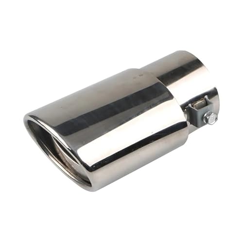 Auspuffblende,Endrohr Auspuffblende 63,0 mm Auto-Auspuffendrohr mit Einzelauslass, universeller Edelstahl-Rundrohr-Auspuffschalldämpfer(B Straight) von BANGHA