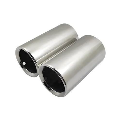 Auspuffblende,Endrohr Auspuffblende Auspuffspitzen 1.4T Passend für BMW F30 E90 Edelstahl Auspuff Schalldämpfer Spitze Düse(Flat silver) von BANGHA