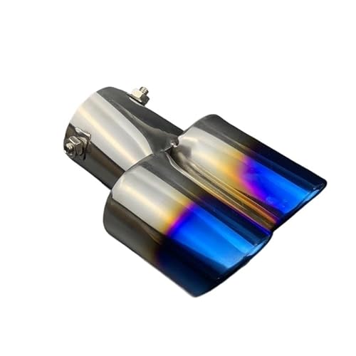Auspuffblende,Endrohr Auspuffblende Autozubehör Auspuffrohr(A type Straight Blue) von BANGHA