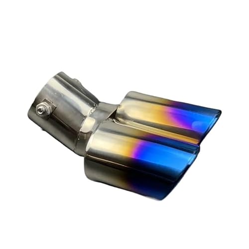 Auspuffblende,Endrohr Auspuffblende Autozubehör Auspuffrohr(A type bent Blue) von BANGHA