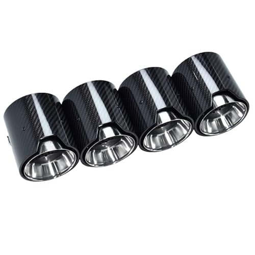 Auspuffblende,Endrohr Auspuffblende Passend Für BMW Carbon Fiber M2, M3, M4 Schalldämpfer, F80, F82, F83, F84, F87, Auspuffrohrspitze(Steel) von BANGHA