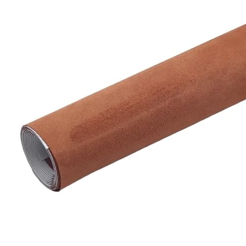 Dachhimmel Stoff,Autohimmelstoff Dachhimmel Stoff for Auto Innenpolster Dekor Reparatur Selbstklebende Wildleder Aufkleber Patches(Red Yellow,30x150cm) von BANGHA
