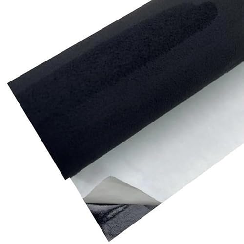 Dachhimmel Stoff,Autohimmelstoff Mehrfarbig, schwarz, selbstklebend, Wildleder, Stoff, Leder, klebrig, einziehbar, for Auto-Innentür-Panel-Dekor(Black,50X140CM) von BANGHA