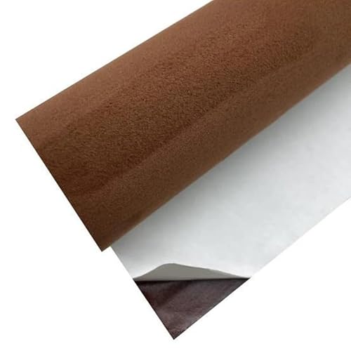 Dachhimmel Stoff,Autohimmelstoff Mehrfarbig, schwarz, selbstklebend, Wildleder, Stoff, Leder, klebrig, einziehbar, for Auto-Innentür-Panel-Dekor(Brown,30X140CM) von BANGHA