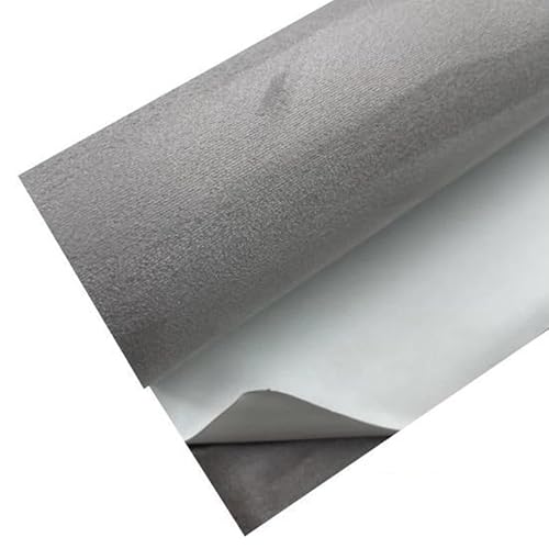 Dachhimmel Stoff,Autohimmelstoff Mehrfarbig, schwarz, selbstklebend, Wildleder, Stoff, Leder, klebrig, einziehbar, for Auto-Innentür-Panel-Dekor(Light Gery,50X140CM) von BANGHA