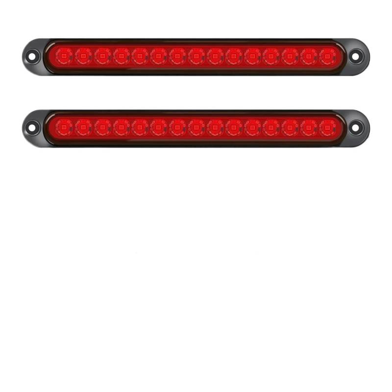 Dritte Bremsleuchte,Zusatzbremsleuchte 2 STK Universal Rücklicht for Anhänger LKW Pickup - Brems-/Stopp-/Blinker 12V-24V Lichtleiste(Red 2PCS) von BANGHA