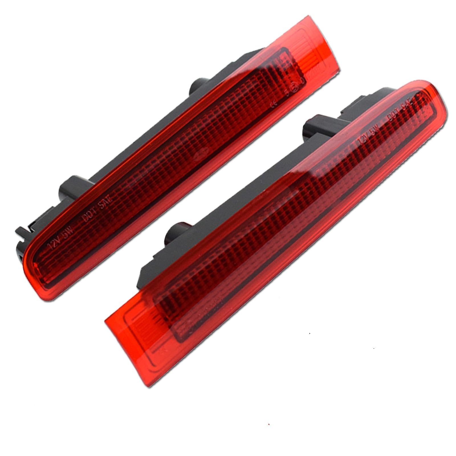 Dritte Bremsleuchte,Zusatzbremsleuchte 2 Stück hochrangiges drittes Bremslicht hinten Links/rechts, mittleres Bremslicht, Scheunentor-Passform for VW Transporter T5 T6 Caravelle Multivan(Red Lens) von BANGHA