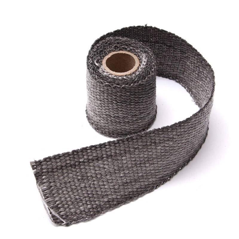 Hitzeschutzband Auspuff,Auspuffband 2 stücke 1,5m auto motorrad auspuff wrap rohre header wärmeisolierung rollenband turbo wärmeabgas thermische wickelband universal(Gray) von BANGHA