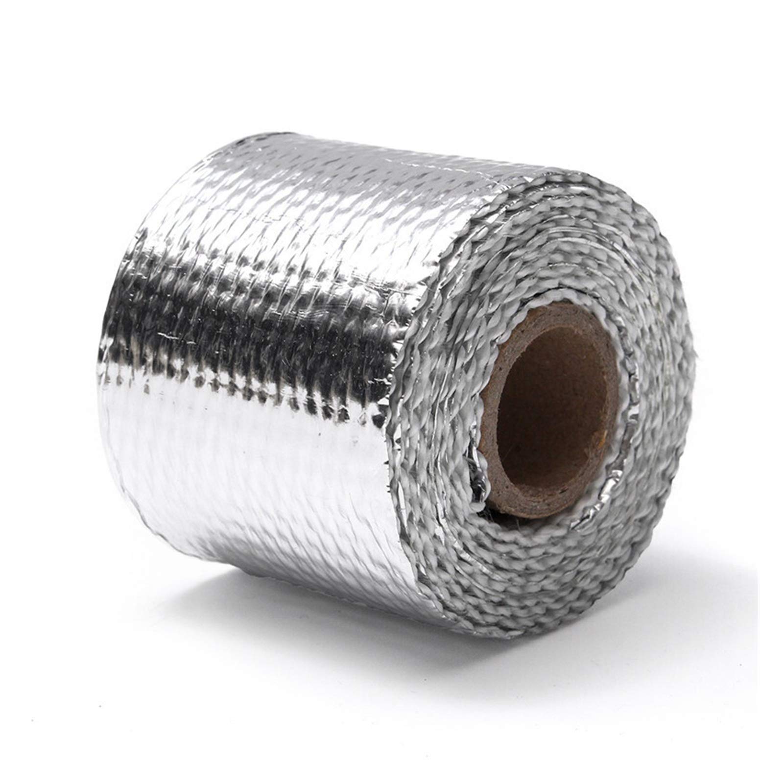 Hitzeschutzband Auspuff,Auspuffband 2 stücke 1,5m auto motorrad auspuff wrap rohre header wärmeisolierung rollenband turbo wärmeabgas thermische wickelband universal(Silver) von BANGHA