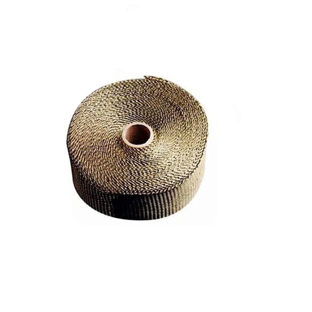 Hitzeschutzband Auspuff,Auspuffband 5 mt Auto Motorräder Auspuffrohr Wärmewickelverteiler Deckel Temperatur Baumwolle Isolierung Wärmegewebe Edelstahl Zip Krawatten(Titanium) von BANGHA