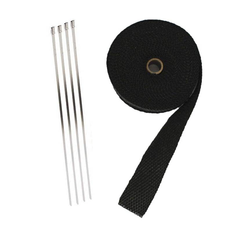Hitzeschutzband Auspuff,Auspuffband Abgaskrümmer Fiberglas Wärm Wrap Wearal Wrap Wrawd Motorrad Auspuffrohr Isolation Baumwolltuch von BANGHA