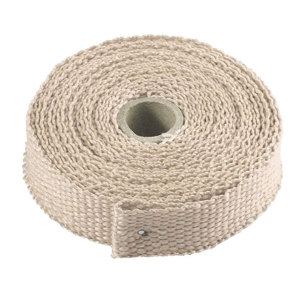 Hitzeschutzband Auspuff,Auspuffband Auto motorrad thermische rostfreie bindungen unbrettlich turbo verteiler wärmeableitungsband motorrad zubehör auto teile(Brown) von BANGHA