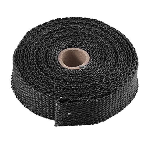 Hitzeschutzband Auspuff,Auspuffband Klebeband-Thermischer Schutz mit rostfreiem Krawatten Roll-Fiberglas-Hitzeschild-Motorrad-Abgas-Thermalband-Header-Rohrwärme(1) von BANGHA