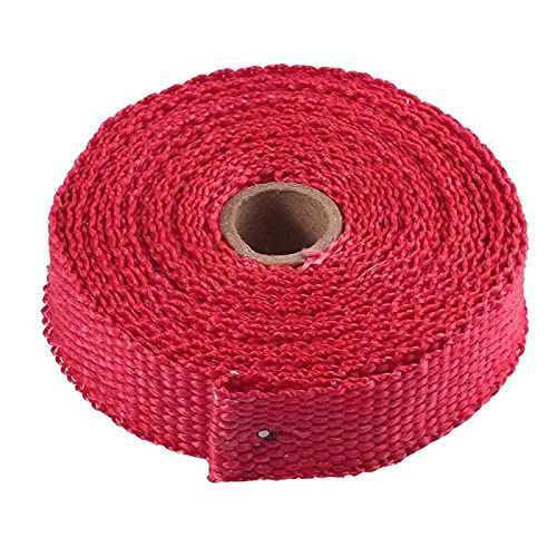 Hitzeschutzband Auspuff,Auspuffband Klebeband-Thermischer Schutz mit rostfreiem Krawatten Roll-Fiberglas-Hitzeschild-Motorrad-Abgas-Thermalband-Header-Rohrwärme(3) von BANGHA