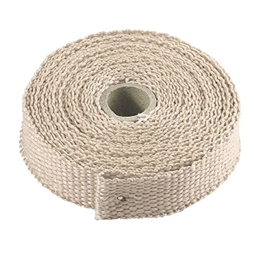 Hitzeschutzband Auspuff,Auspuffband Klebeband-Thermischer Schutz mit rostfreiem Krawatten Roll-Fiberglas-Hitzeschild-Motorrad-Abgas-Thermalband-Header-Rohrwärme(4) von BANGHA