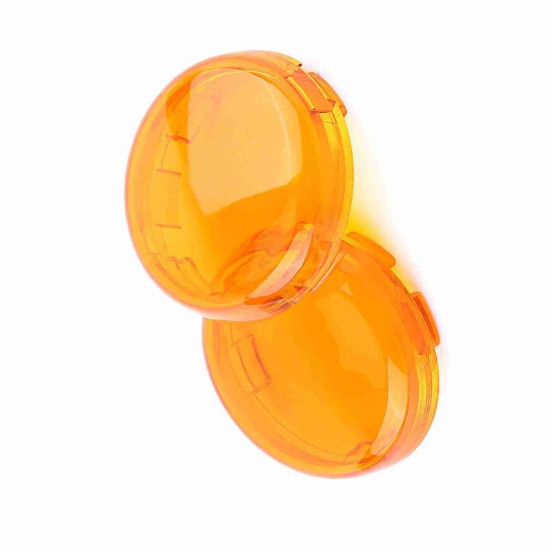 BAOFUYA Motorradwende-Lichtlinsenabdeckung, Injektion mit Kunststoff, Gelb, Rauch, Rot, Powersportspart, Kompatibel mit XL883 48, Softail 1986-15 (Yellow) von BAOFUYA