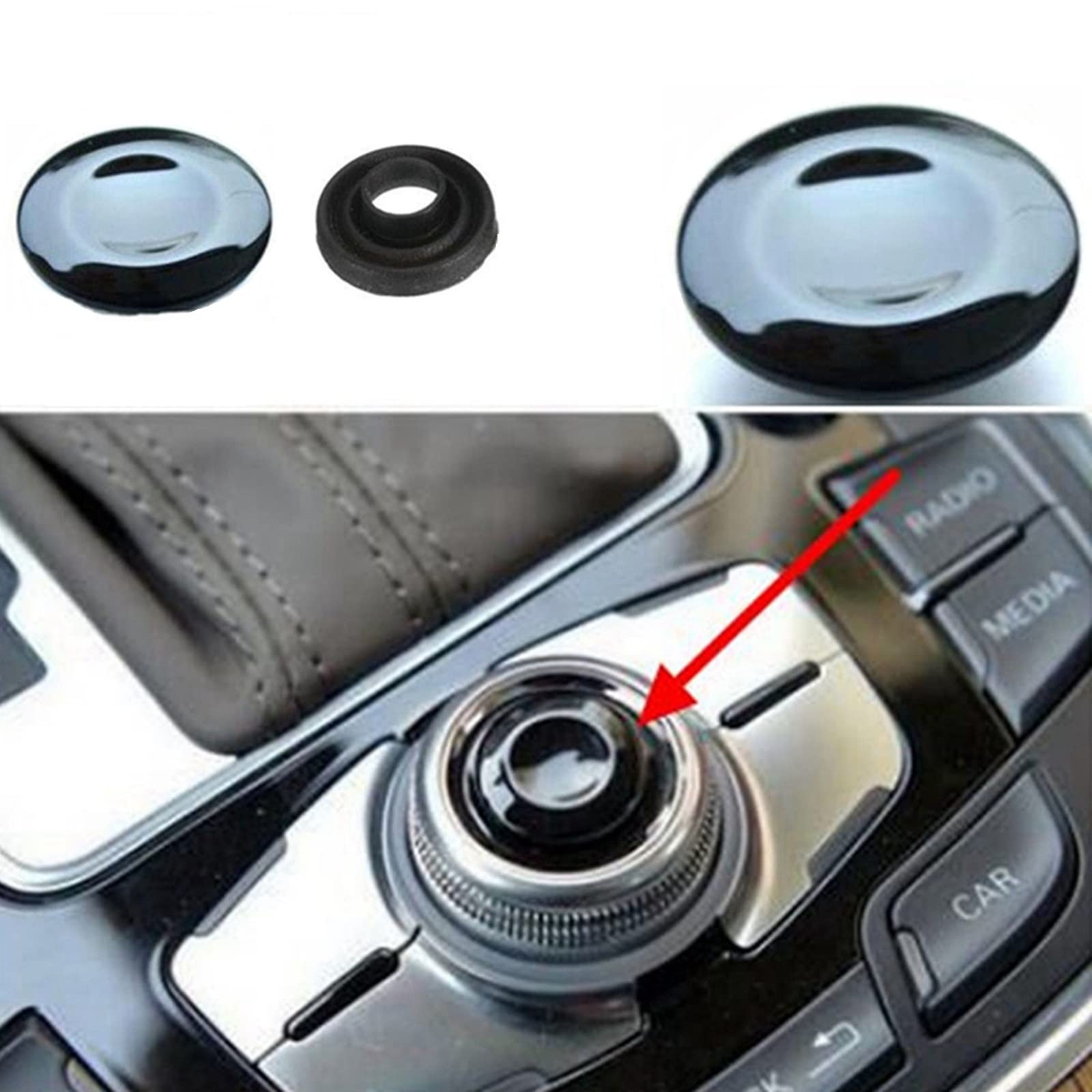 BAQI MMI-Joystick-Reparatursatz mit glänzendem Finish für Audi A4 A5 A6 Q5 Q7 S5 S6 S8 von BAQI