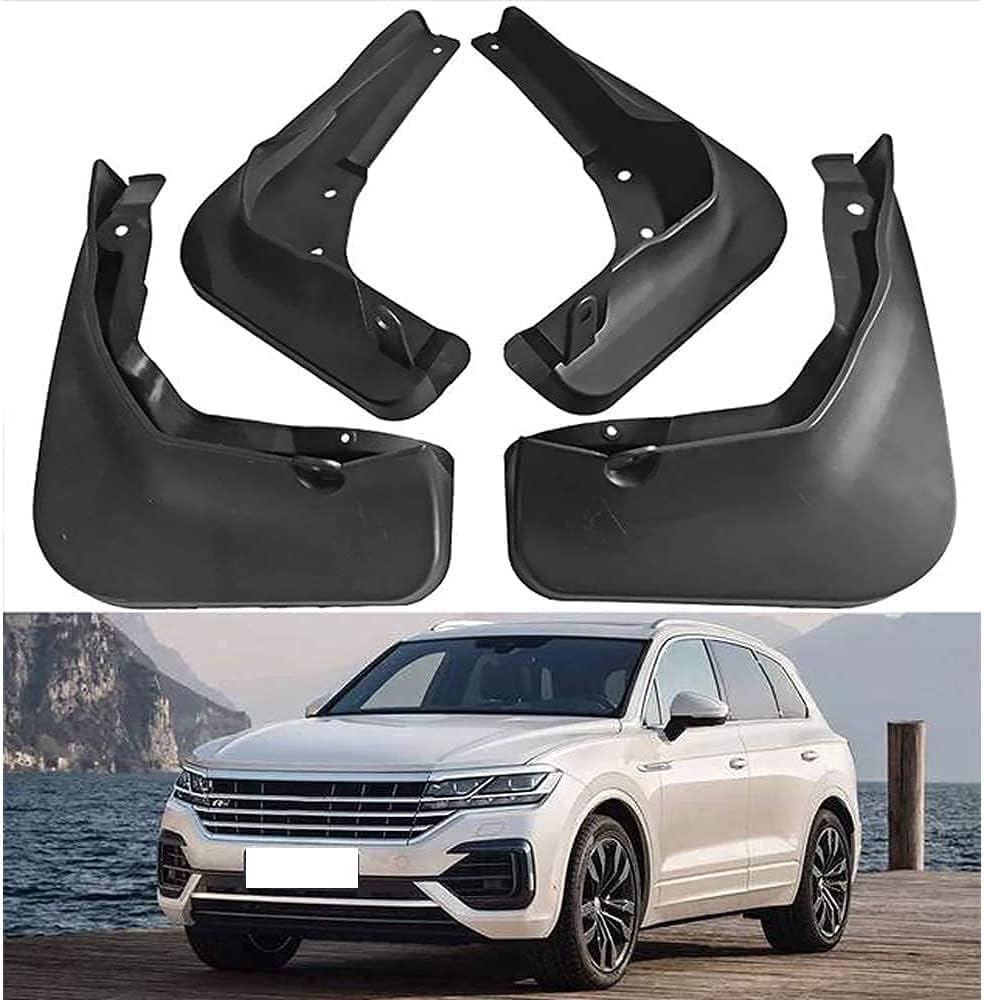 BARIQ 4 Stück Auto Schmutzfänger für VW Touareg Mk2 7p 2011-2018, Schwarz, Front und Heck, Passgenaue Kotflügel Spritzschutz Auto Externes Zubehör BARIQ 4 Stück Auto Schmutzfänger für VW Touareg Mk2 7p 2011-2018, Schwarz, Front und Heck, Passgenaue Kotflügel Spritzschutz Auto Externes Zubehör von BARIQ