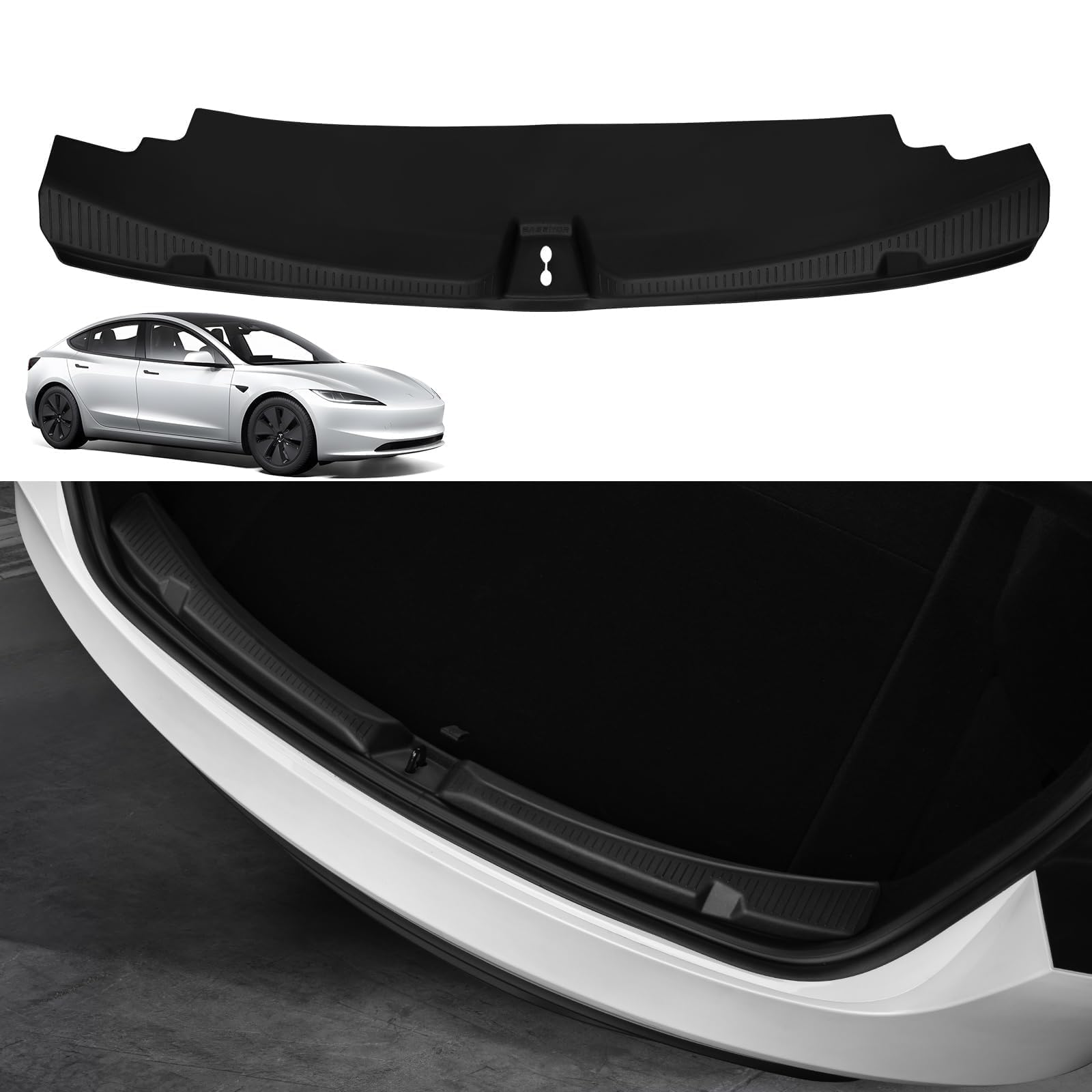 BASENOR 2024 2025 Neueste Tesla Model 3 Hochland Heckstoßstange Schutz TPE Kofferraum Stoßstange Schweller Abdeckung Tesla Innenraum Zubehör BASENOR 2024 2025 Neueste Tesla Model 3 Hochland Heckstoßstange Schutz TPE Kofferraum Stoßstange Schweller Abdeckung Tesla Innenraum Zubehör von BASENOR