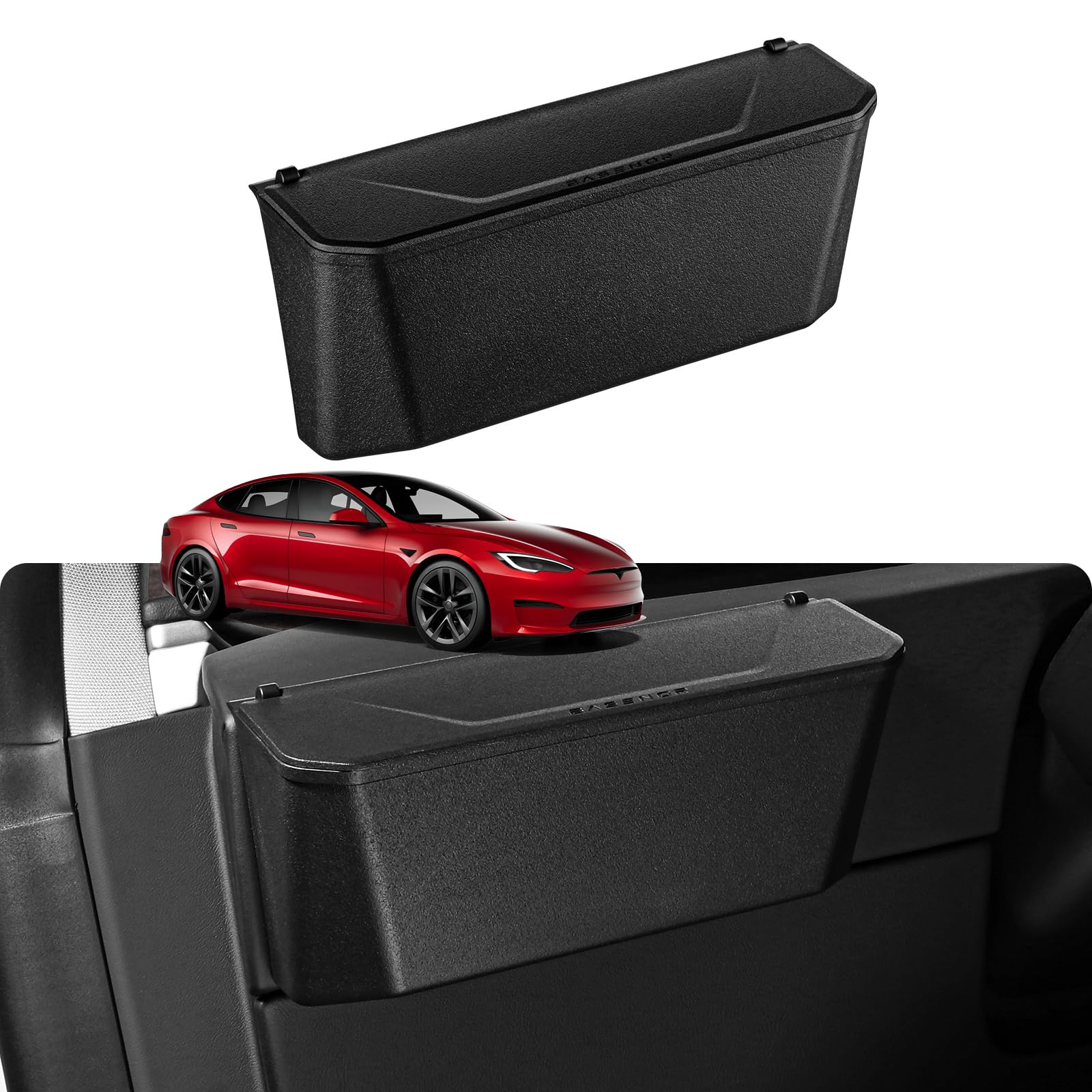 BASENOR 2024 Tesla Model 3 Luftdüsen-Organizer TPE Lenkradseitige Aufbewahrungsbox Schlüsselkarte Sonnenbrille Handyhalter 2024 Tesla Innenraumzubehör Highland von BASENOR