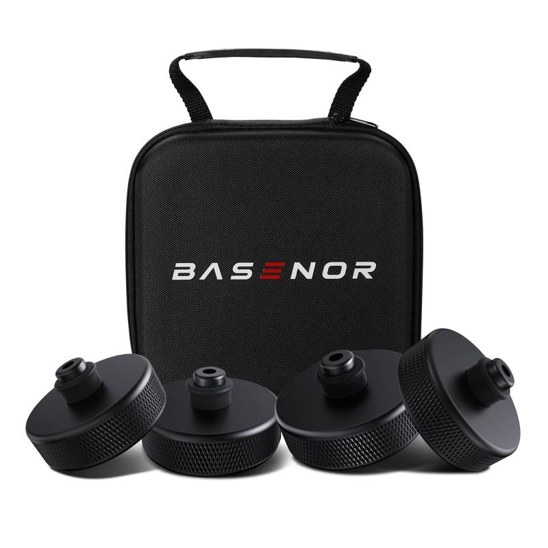 BASENOR 2025 Aufgestuft Tesla Car Floor Jack, Jack Puck mit Aufbewahrungskoffer, Hebebuchsen Pad [10x Härte] zum Schutz des Chassis, Fahrzeugzubehör für 2013-2025 Model 3/Y/S/X von BASENOR